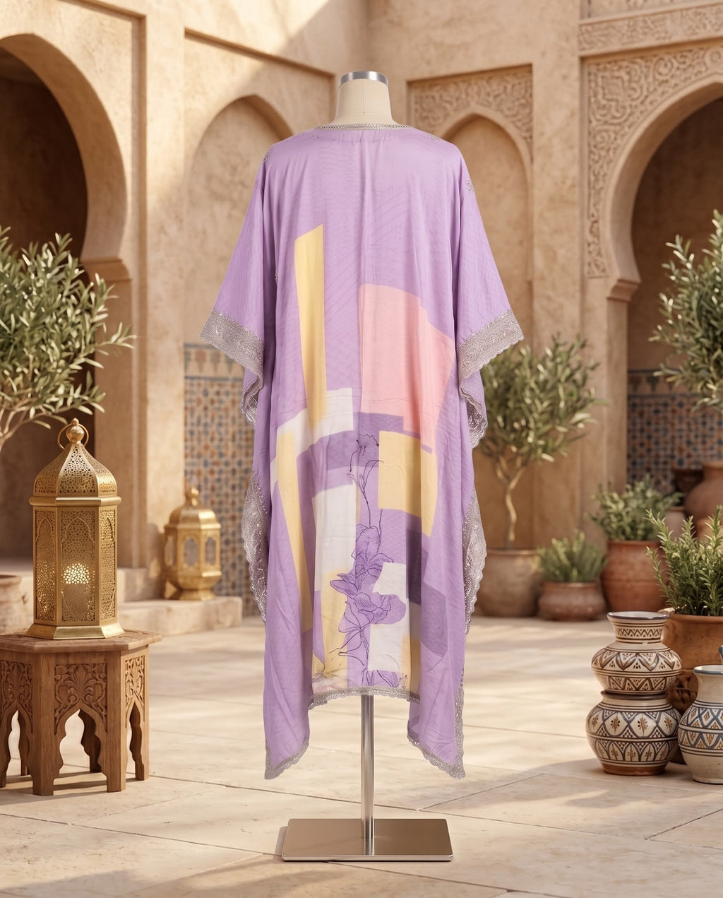 Lavender Rayon Kafthan