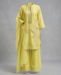 Light mehendi Organza Silk Pearl & Resham Embroidered   Co ord Set With Dupatta – Farsi Salwar