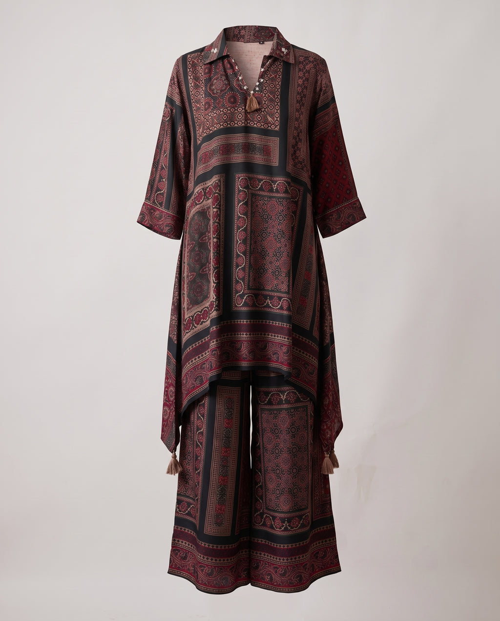 Ajrak Printed Modal Co-Ord Set With Palazzo