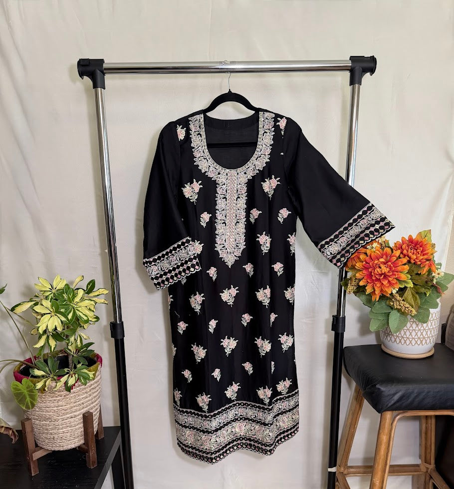 Cotton Suit with Dupatta - A-Line Palazzo
