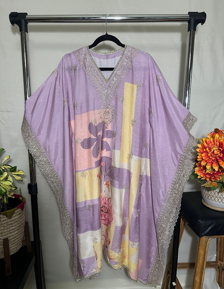 Lavender Rayon Kafthan